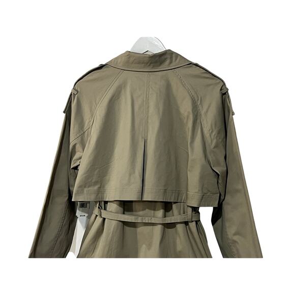 VELVET BY GRAHAM & SPENCER WOMENS SMALL NANCY COTTON BLEND TRENCH COAT KHAKI NEW - Picture 9 of 15